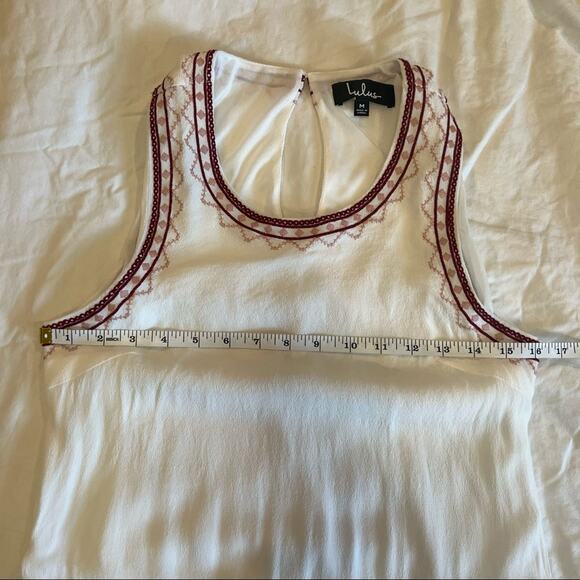 Lulus Love You Forever White Embroidered Mini Shift dress size M - Picture 9 of 15